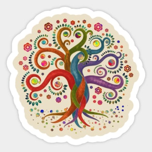 Tree of Life - Yggdrasil - Watercolor swirl Sticker